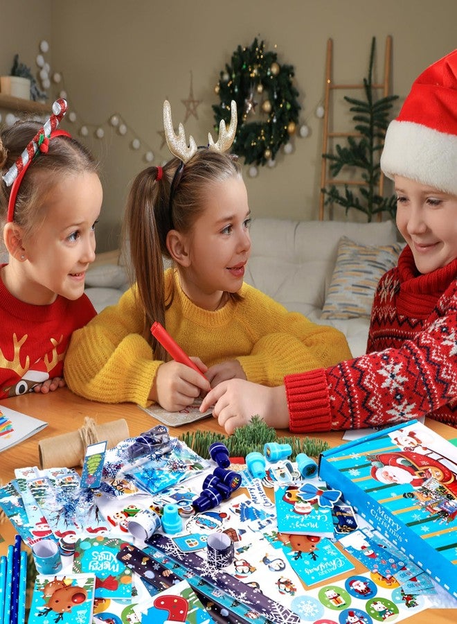Atonofun 242 Pcs Christmas Party Favors, Christmas School Stationery Set Xmas Exchange Gifts Reward Prizes Bulk for Students Kids Xmas Stocking Stuffers School Goodie Bag Fillers - Image 5